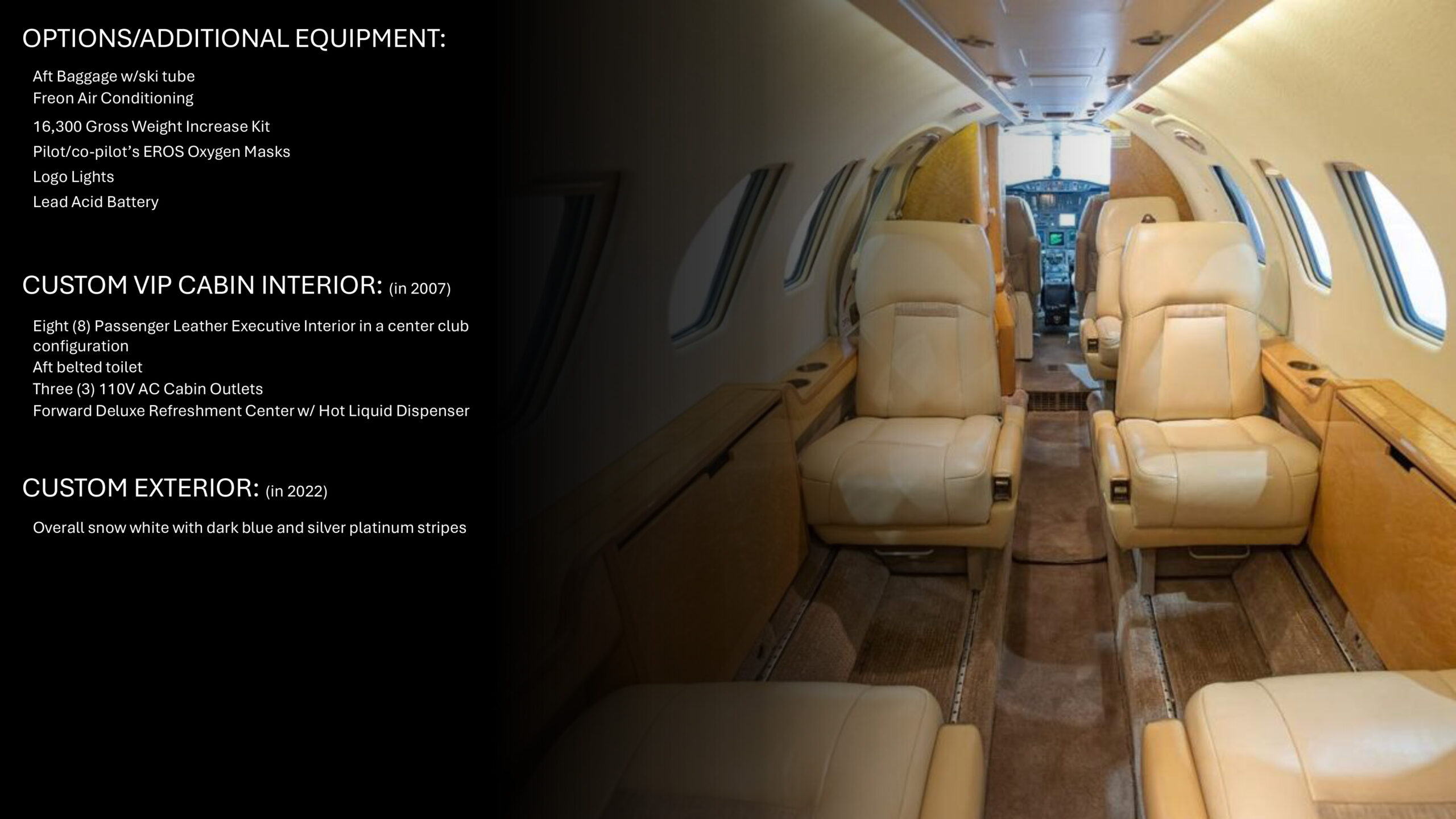 Citation V N217GL Specs-4